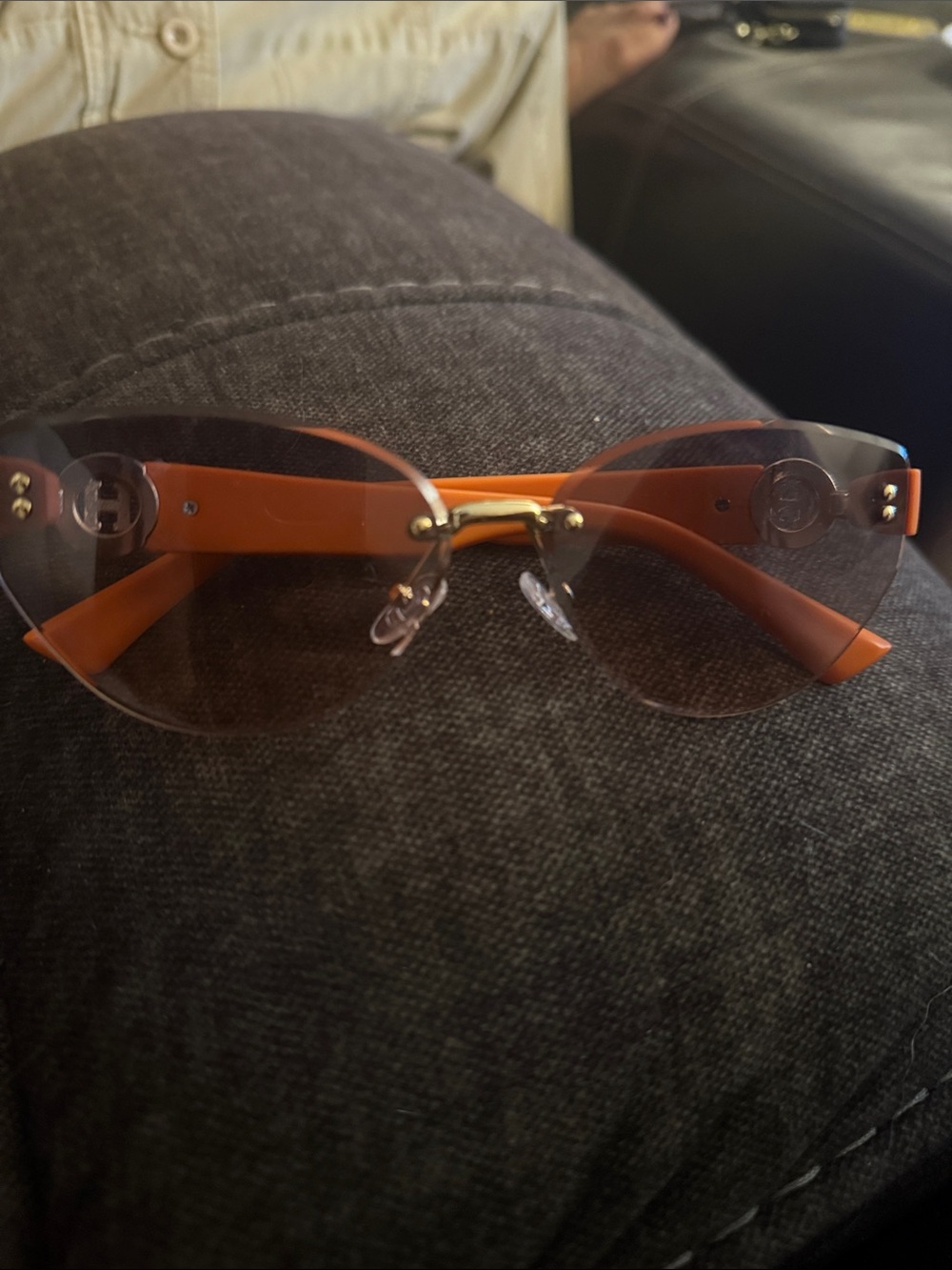 Rimless Brown Gradient Women's Sunglasses